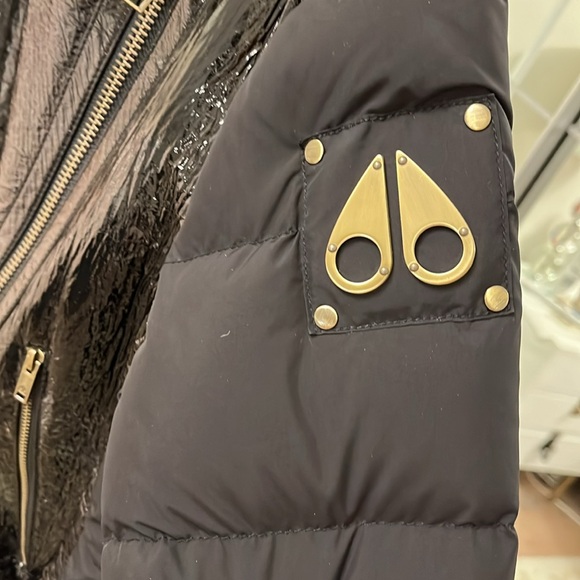 Moose Knuckles Churchbridge ShearlingTrim Down Moto Jacket NEW NO TAGS sizeSmall - Picture 6 of 16